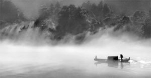 烟雨迷蒙小东江