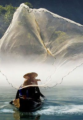 烟雨迷蒙小东江